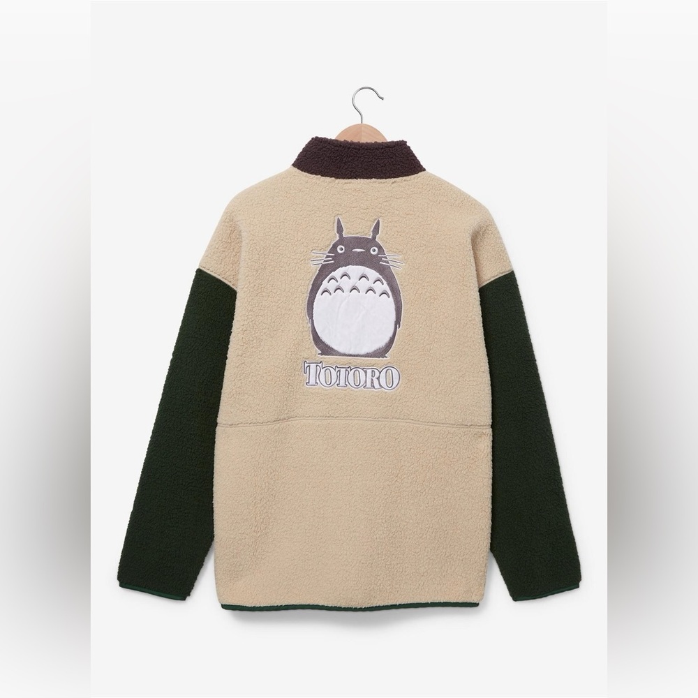 Box Lunch x Studio Ghibli My Neighbor Totoro Sherpa‎ Zip-Up Sweater Small Unisex